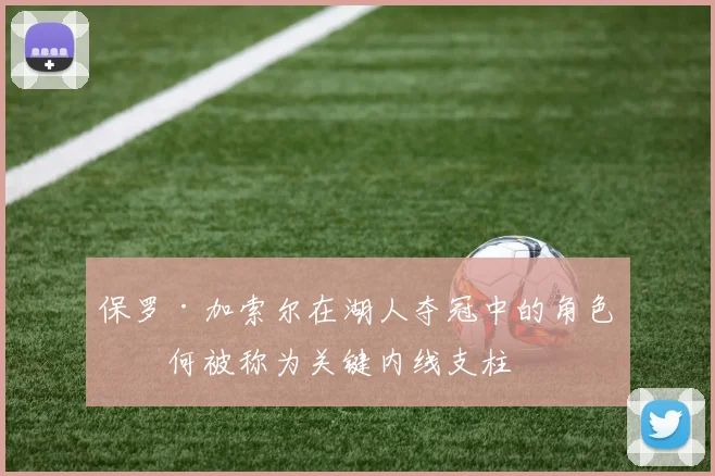 保罗·加索尔在湖人夺冠中的角色为何被称为关键内线支柱